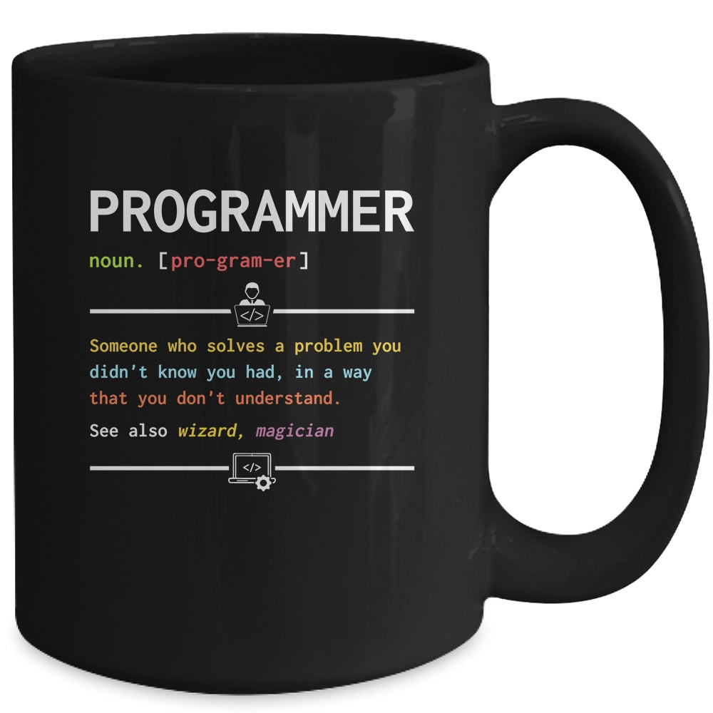 Programming Funny Computer Geek Definition Programmer Mug | siriusteestore