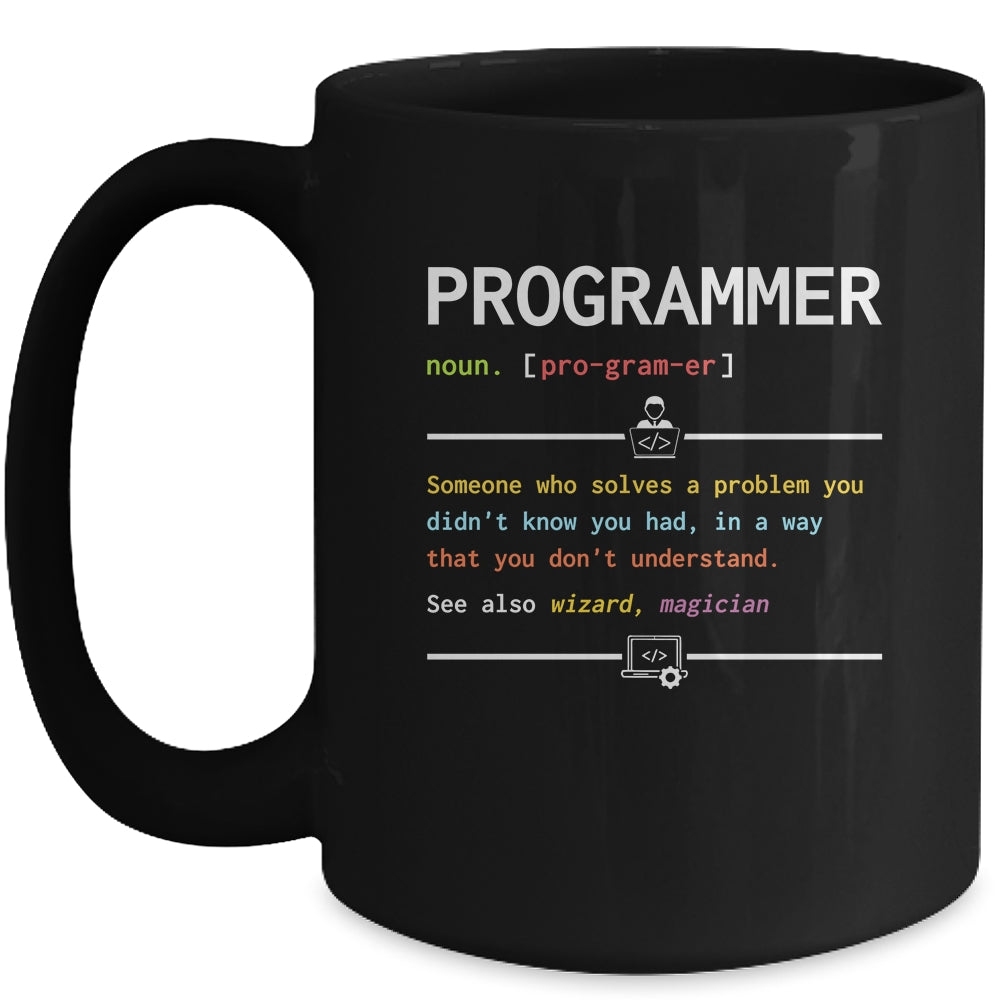 Programming Funny Computer Geek Definition Programmer Mug | siriusteestore