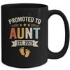Promoted To Aunt 2025 Retro Soon To Be Aunt Est 2025 Mug | siriusteestore