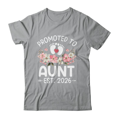 Promoted To Aunt 2026 First Time Floral New Aunt Shirt & Hoodie | siriusteestore