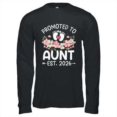 Promoted To Aunt 2026 First Time Floral New Aunt Shirt & Hoodie | siriusteestore