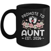 Promoted To Aunt 2026 First Time Floral New Aunt Mug | siriusteestore