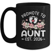 Promoted To Aunt 2026 First Time Floral New Aunt Mug | siriusteestore