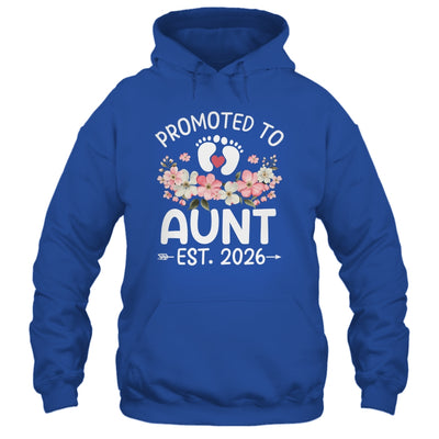 Promoted To Aunt 2026 First Time Floral New Aunt Shirt & Hoodie | siriusteestore