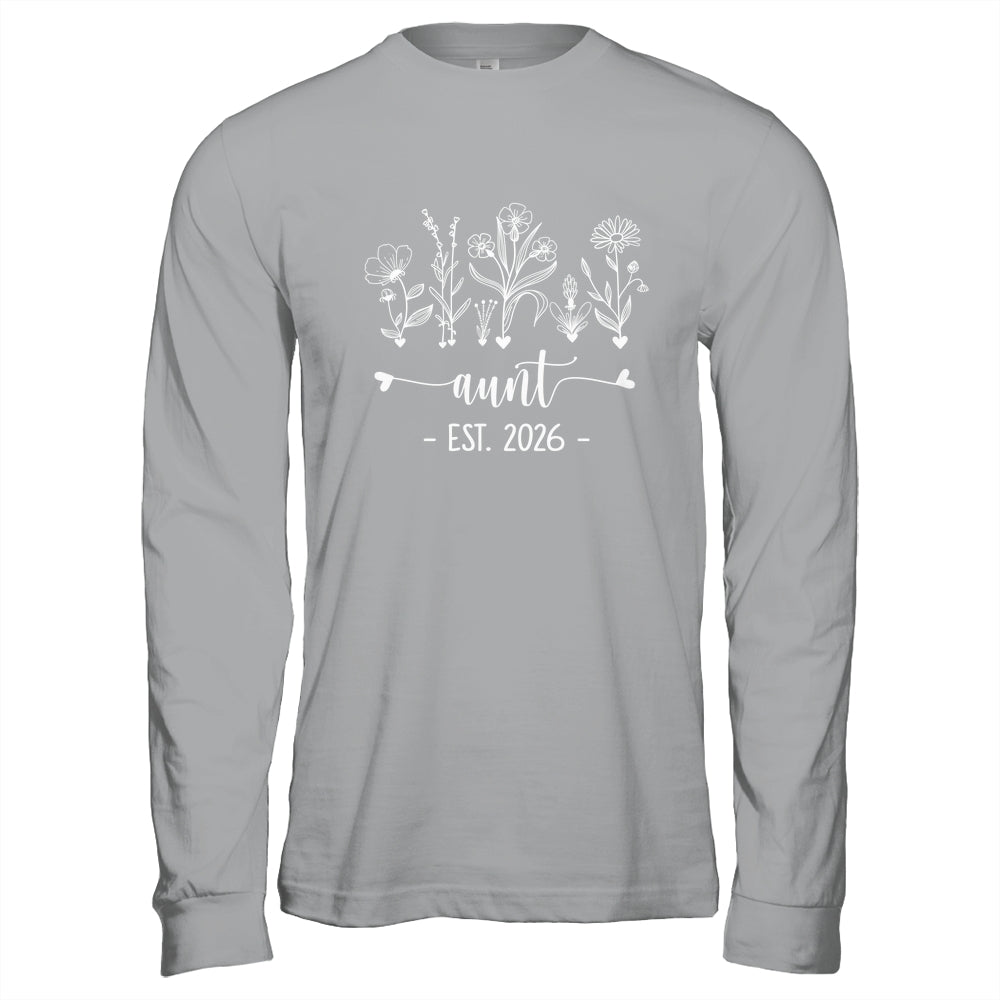 Promoted To Aunt 2026 Pregnancy Announcement Floral Shirt & Hoodie | siriusteestore