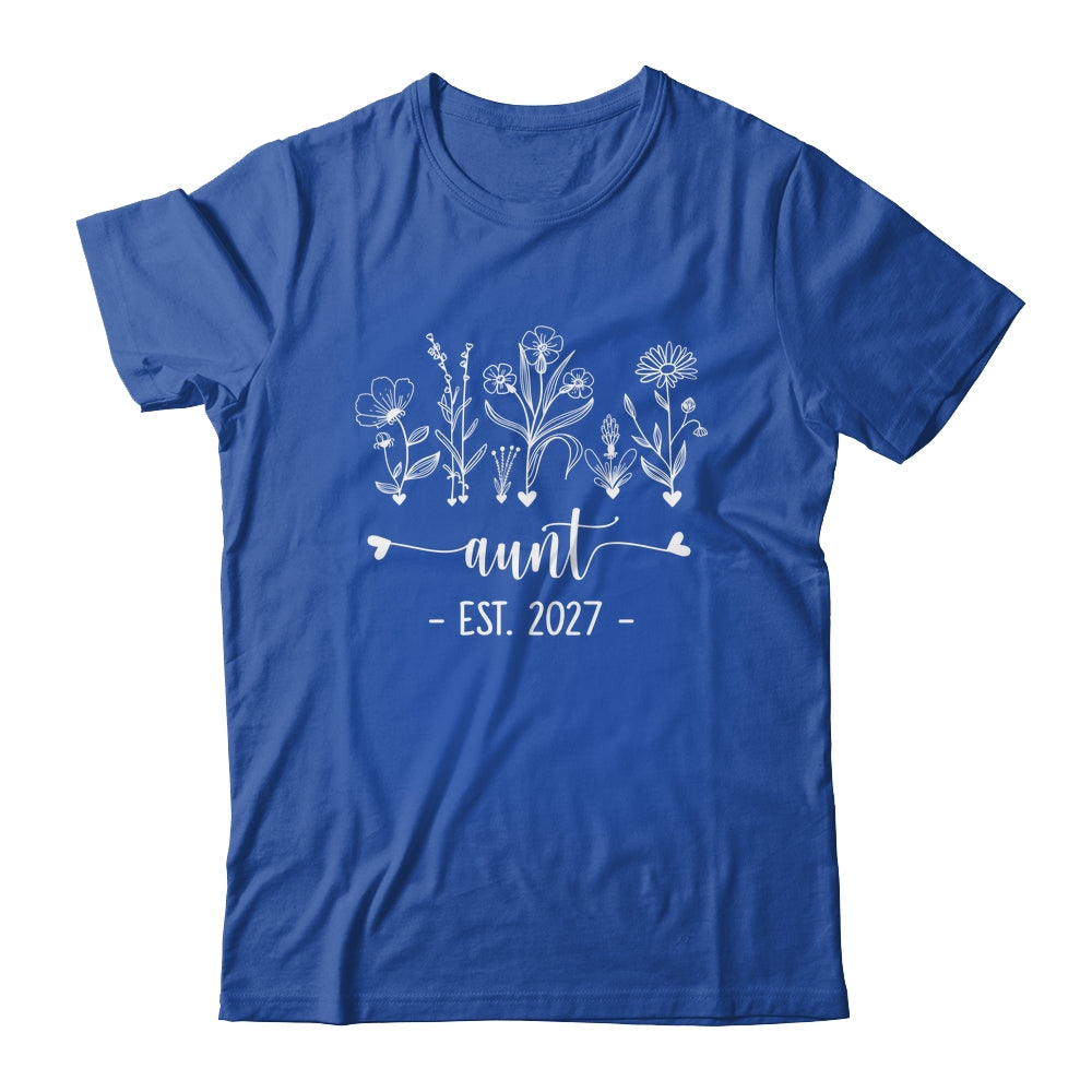 Promoted To Aunt 2027 Pregnancy Announcement Floral Shirt & Tank Top | siriusteestore