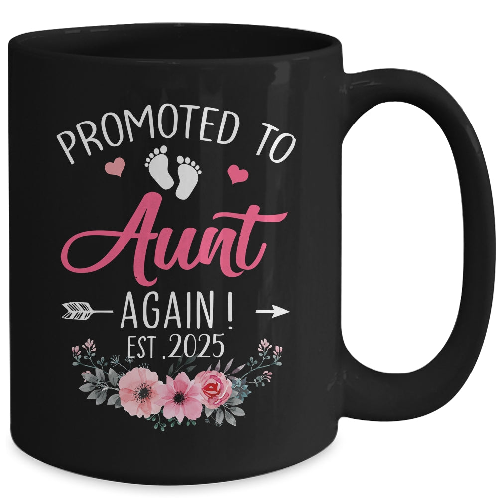 Promoted To Aunt Again Est 2025 Mothers Day Mug | siriusteestore