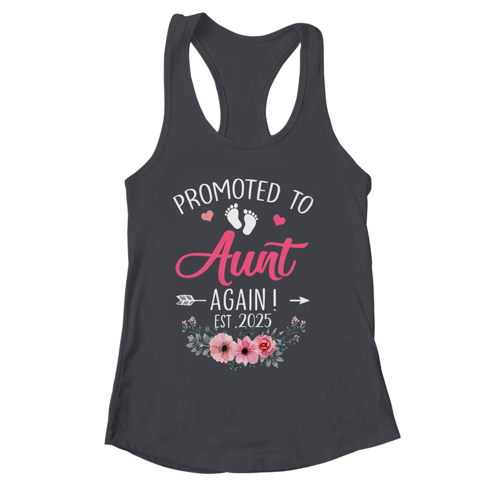 Promoted To Aunt Again Est 2025 Mothers Day Shirt & Tank Top | siriusteestore
