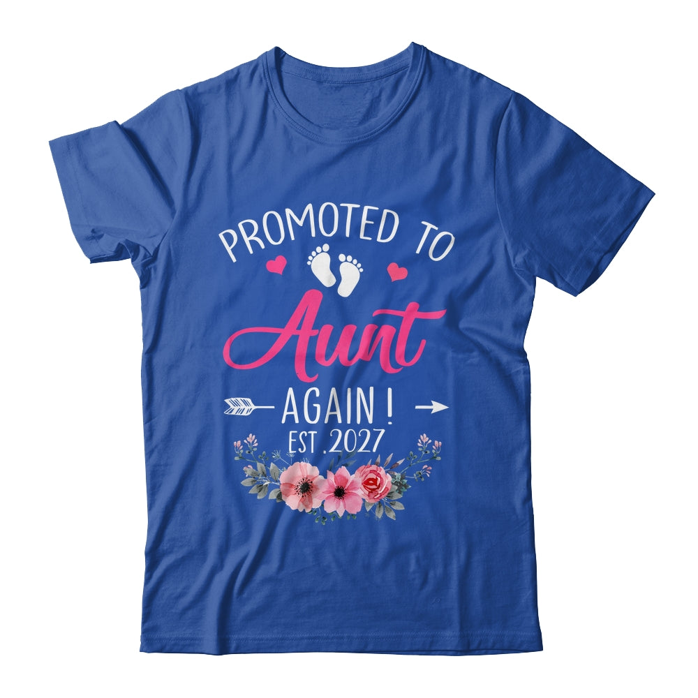 Promoted To Aunt Again Est 2027 Mothers Day Shirt & Tank Top | siriusteestore