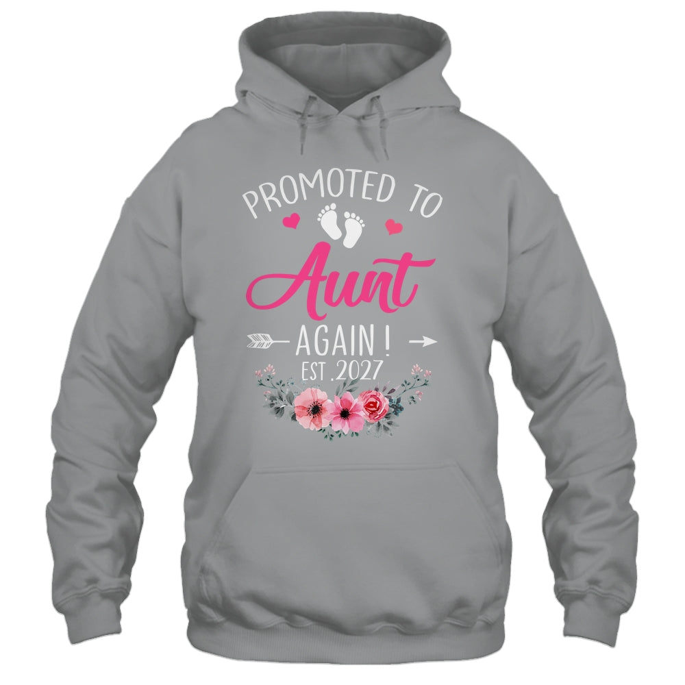 Promoted To Aunt Again Est 2027 Mothers Day Shirt & Tank Top | siriusteestore