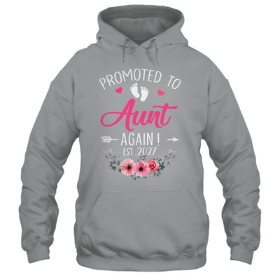 Promoted To Aunt Again Est 2027 Mothers Day Shirt & Tank Top | siriusteestore