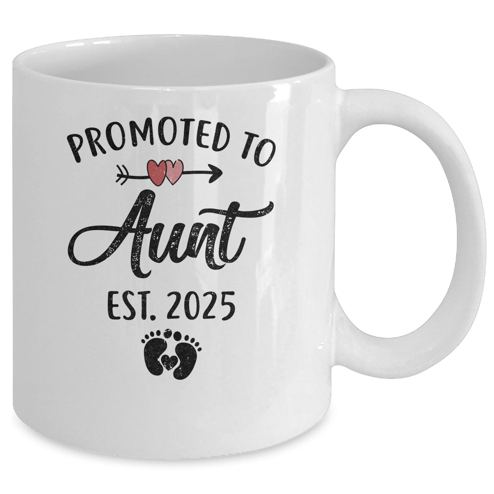 Promoted To Aunt Est 2025 First Time Mothers Day Mug | siriusteestore
