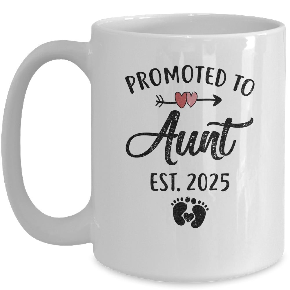 Promoted To Aunt Est 2025 First Time Mothers Day Mug | siriusteestore