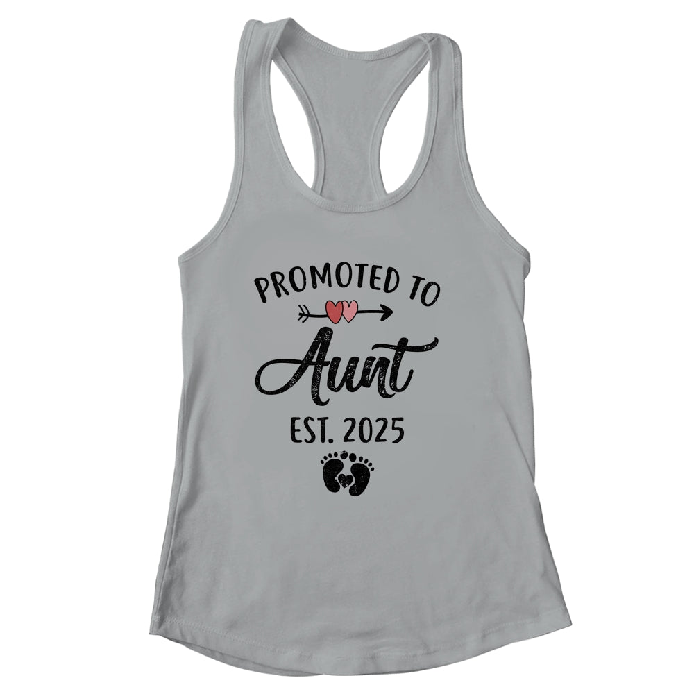 Promoted To Aunt Est 2025 First Time Mothers Day Shirt & Tank Top | siriusteestore
