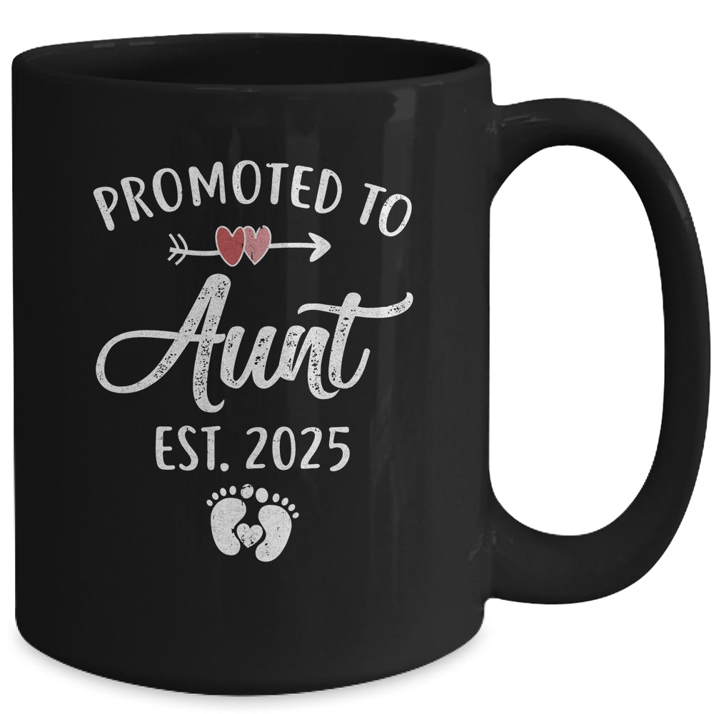 Promoted To Aunt Est 2025 Funny First Time Mothers Day Mug | siriusteestore