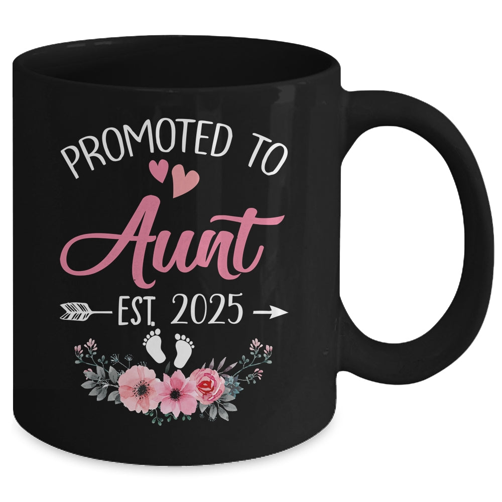 Promoted To Aunt Est 2025 Mothers Day First Time Mug | siriusteestore