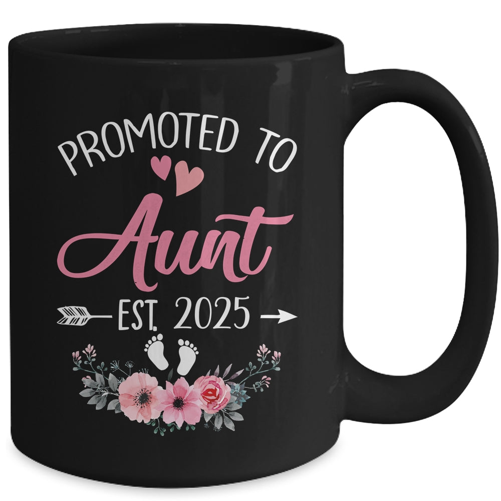 Promoted To Aunt Est 2025 Mothers Day First Time Mug | siriusteestore