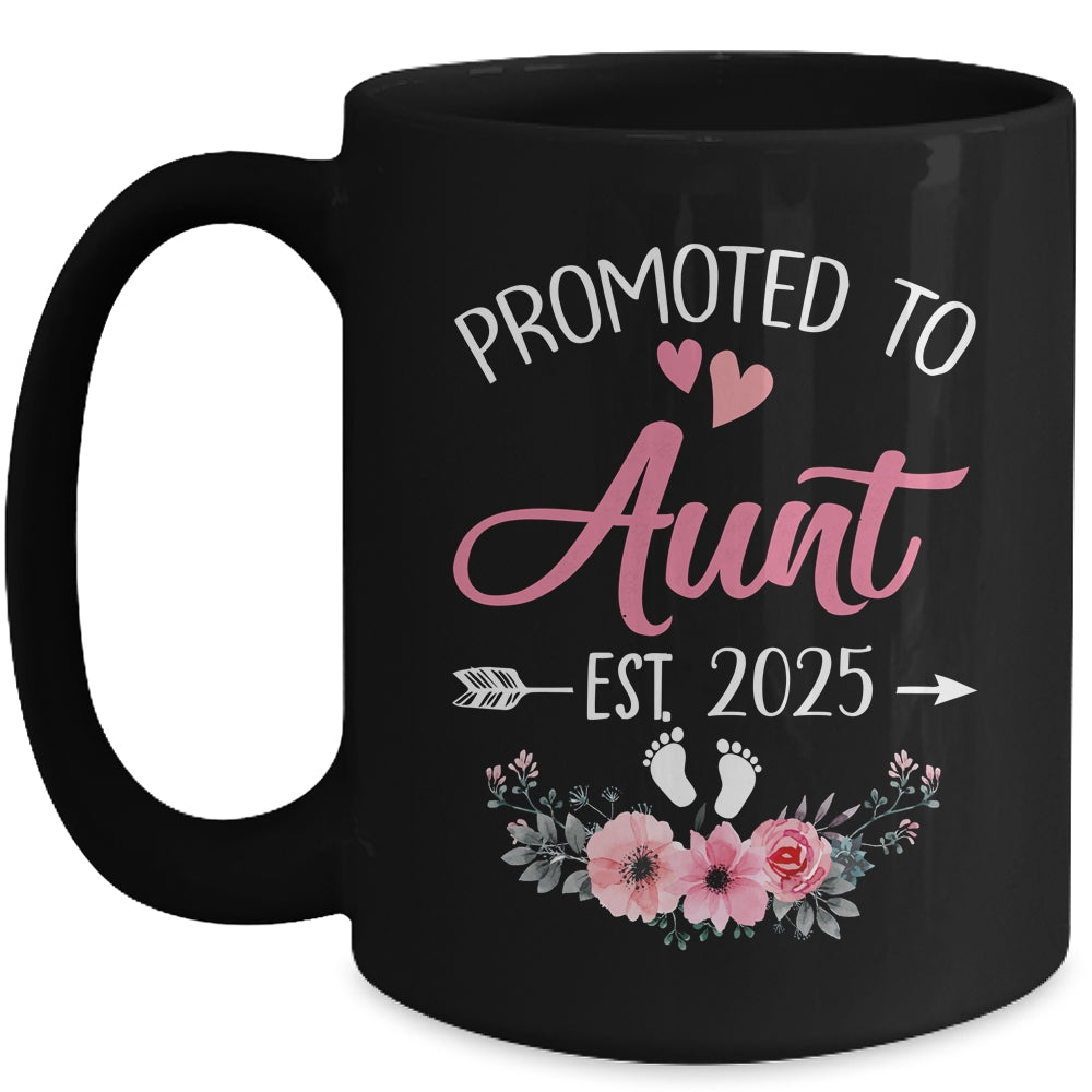 Promoted To Aunt Est 2025 Mothers Day First Time Mug | siriusteestore