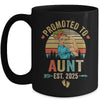 Promoted To Aunt Est 2025 Retro First Time Aunt Mug | siriusteestore