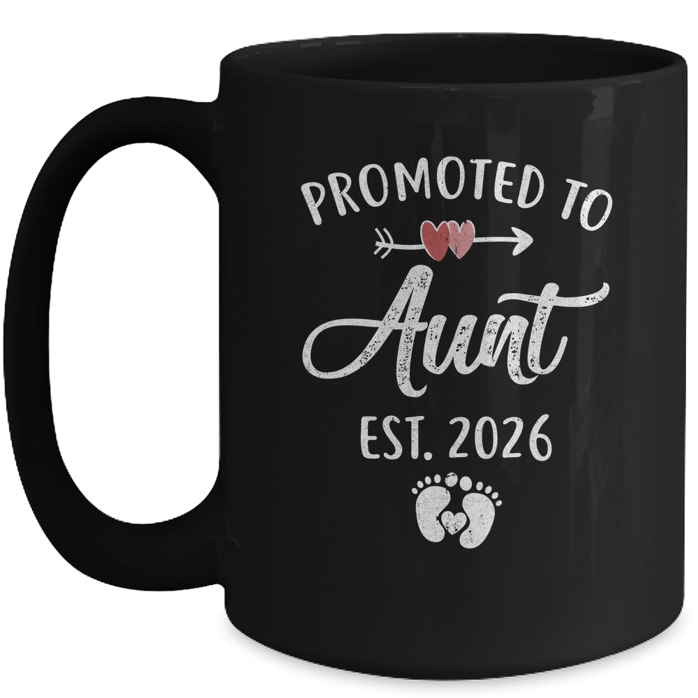 Promoted To Aunt Est 2026 Funny First Time Mothers Day Mug | siriusteestore
