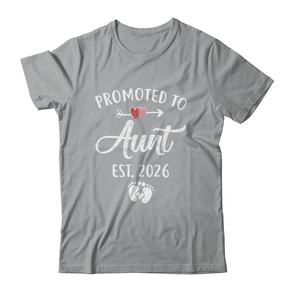 Promoted To Aunt Est 2026 Funny First Time Mothers Day Shirt & Hoodie | siriusteestore