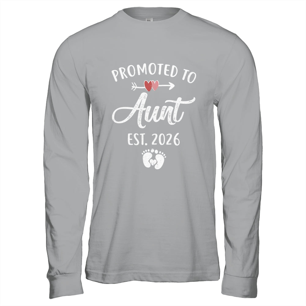 Promoted To Aunt Est 2026 Funny First Time Mothers Day Shirt & Hoodie | siriusteestore