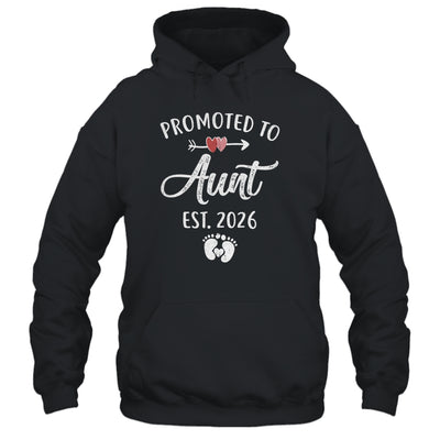 Promoted To Aunt Est 2026 Funny First Time Mothers Day Shirt & Hoodie | siriusteestore