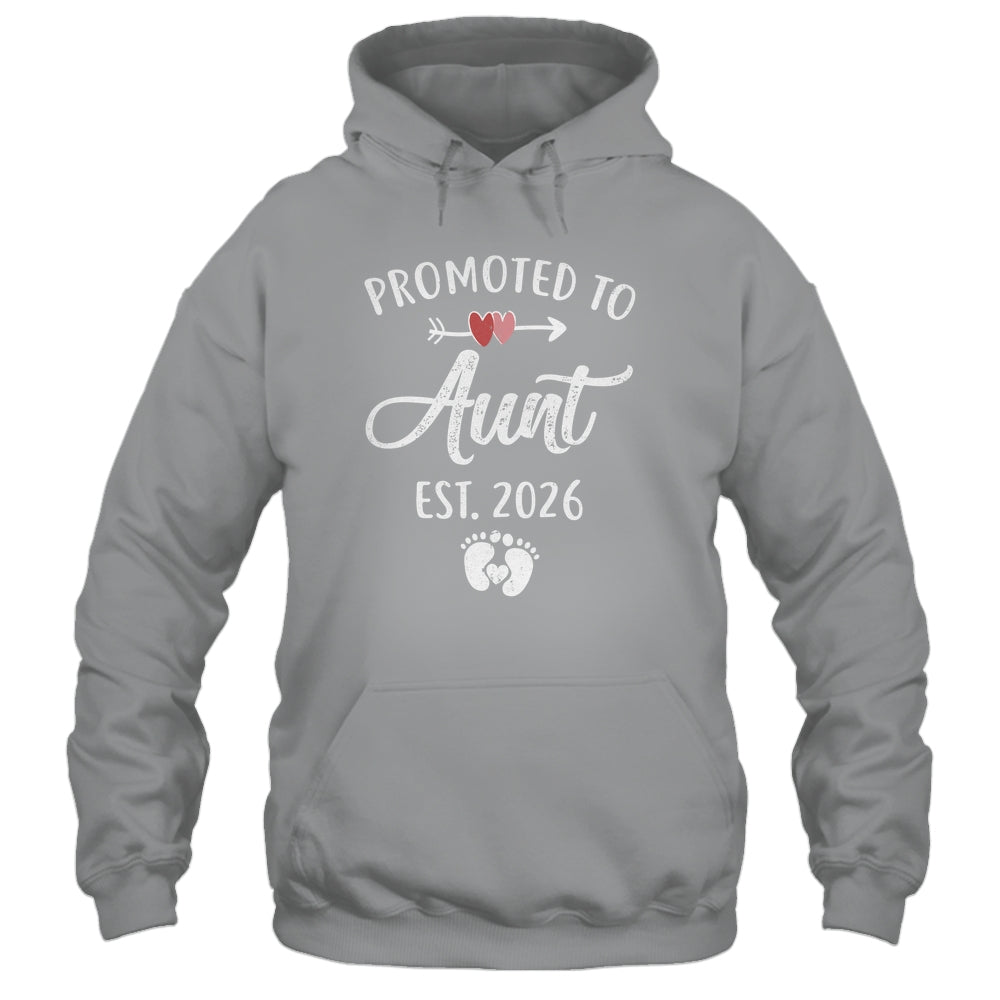 Promoted To Aunt Est 2026 Funny First Time Mothers Day Shirt & Hoodie | siriusteestore