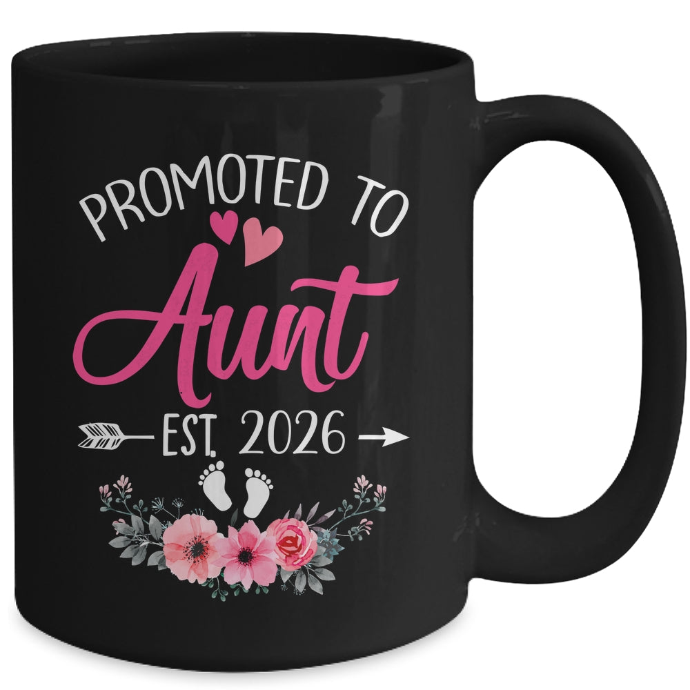 Promoted To Aunt Est 2026 Mothers Day First Time Mug | siriusteestore