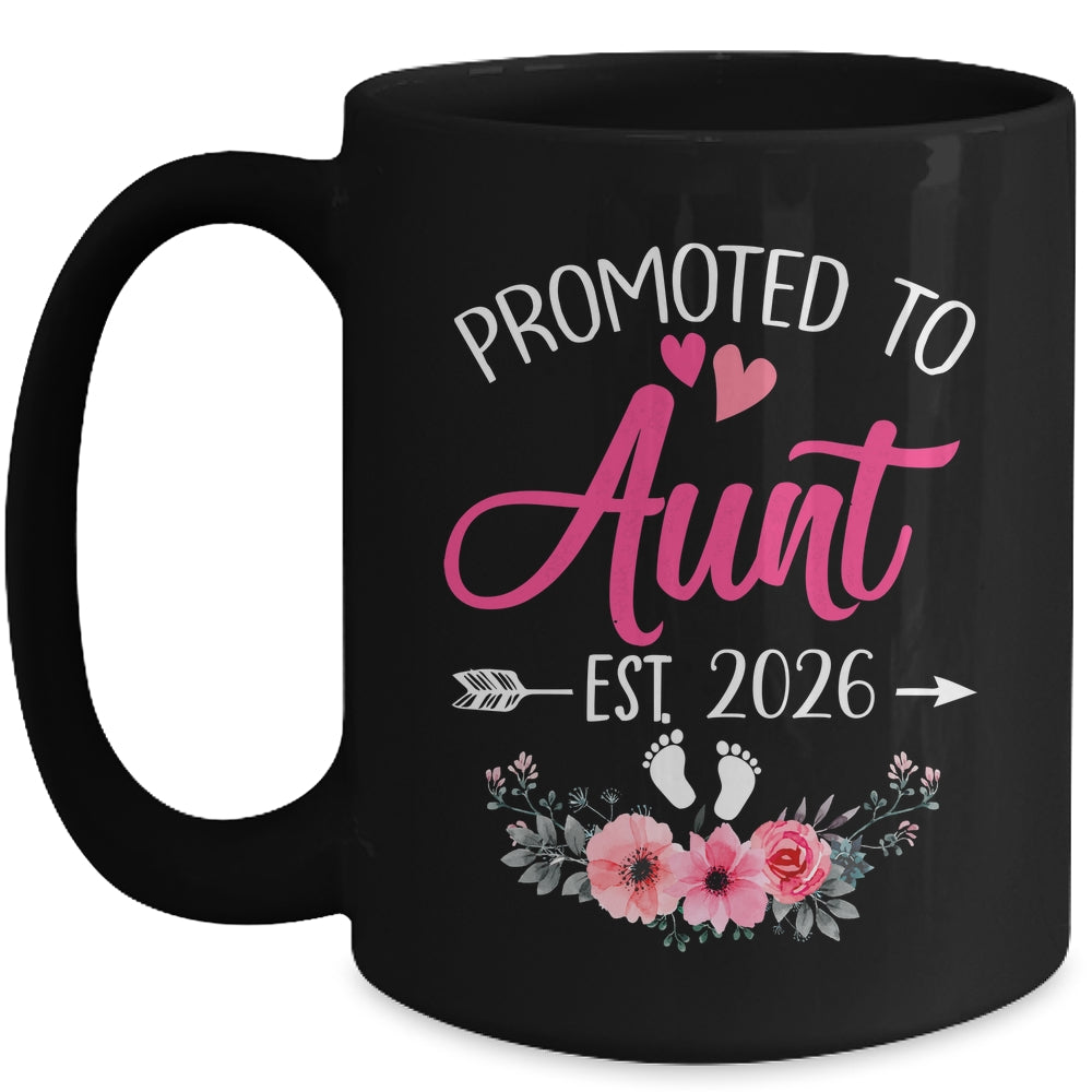 Promoted To Aunt Est 2026 Mothers Day First Time Mug | siriusteestore