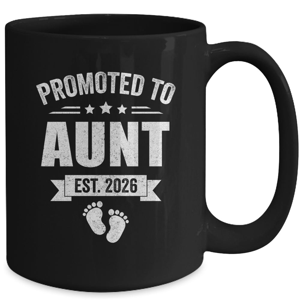Promoted To Aunt Est 2026 Mothers Day First Time New Aunt Mug | siriusteestore