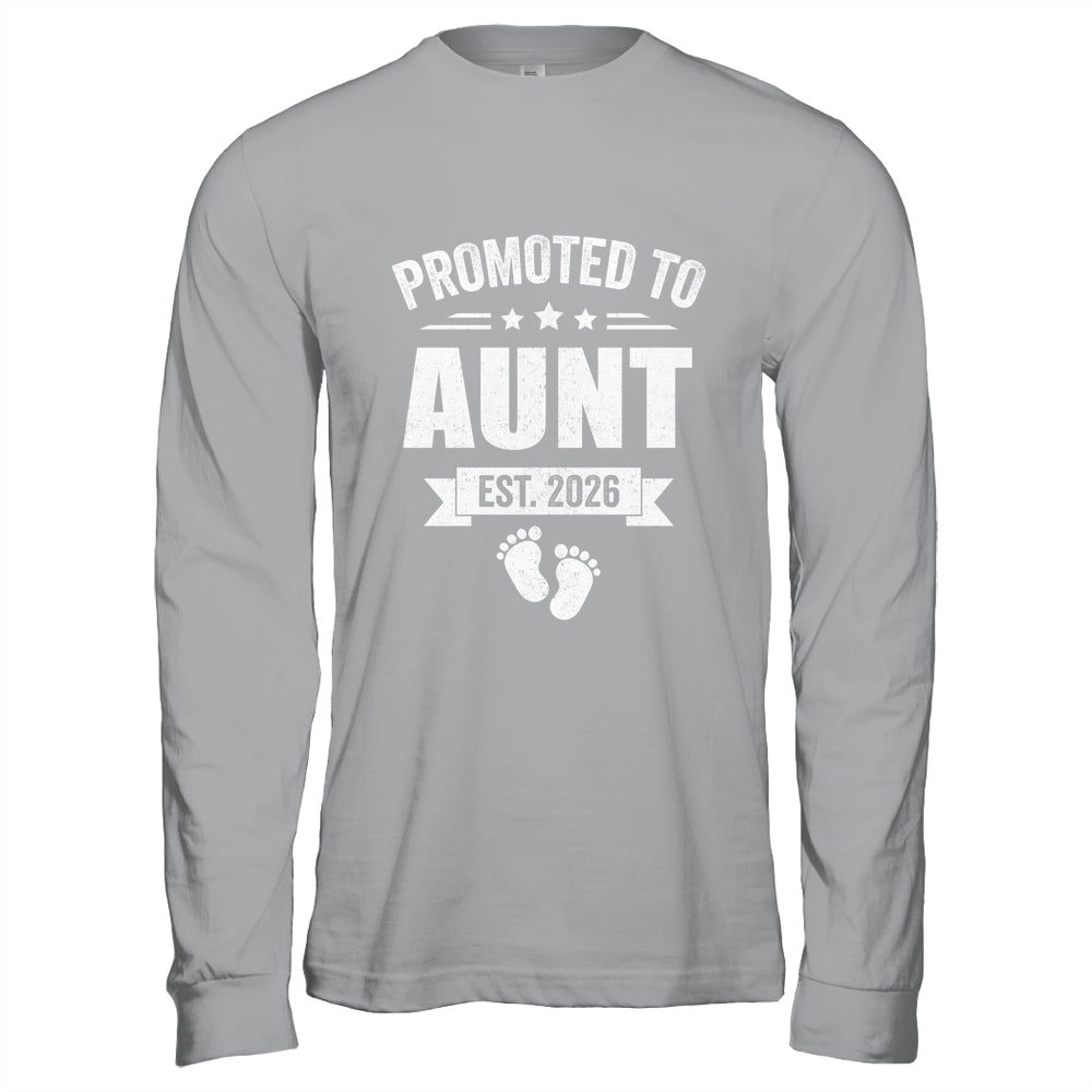 Promoted To Aunt Est 2026 Mothers Day First Time New Aunt Shirt & Hoodie | siriusteestore