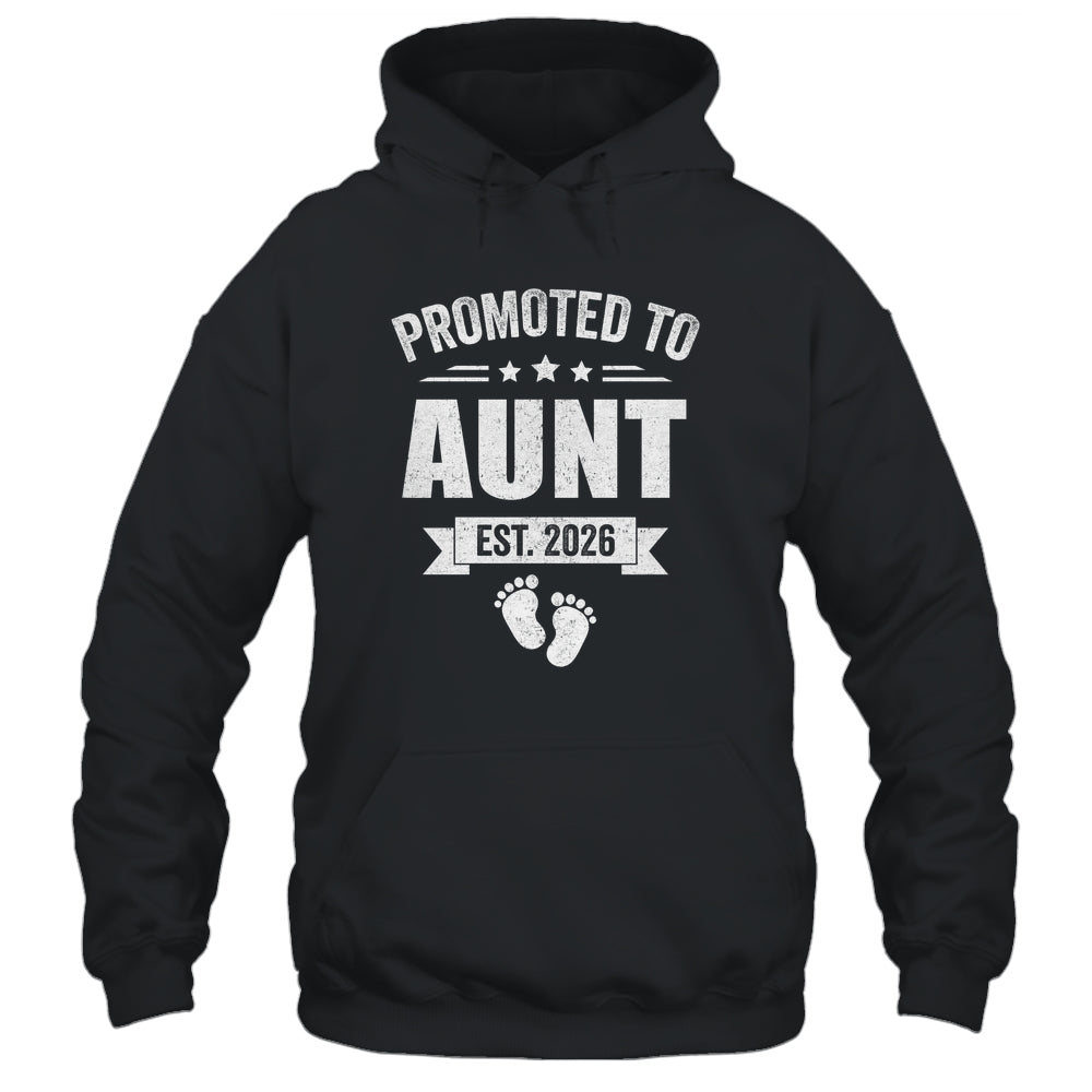 Promoted To Aunt Est 2026 Mothers Day First Time New Aunt Shirt & Hoodie | siriusteestore