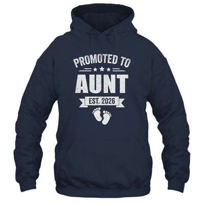 Promoted To Aunt Est 2026 Mothers Day First Time New Aunt Shirt & Hoodie | siriusteestore