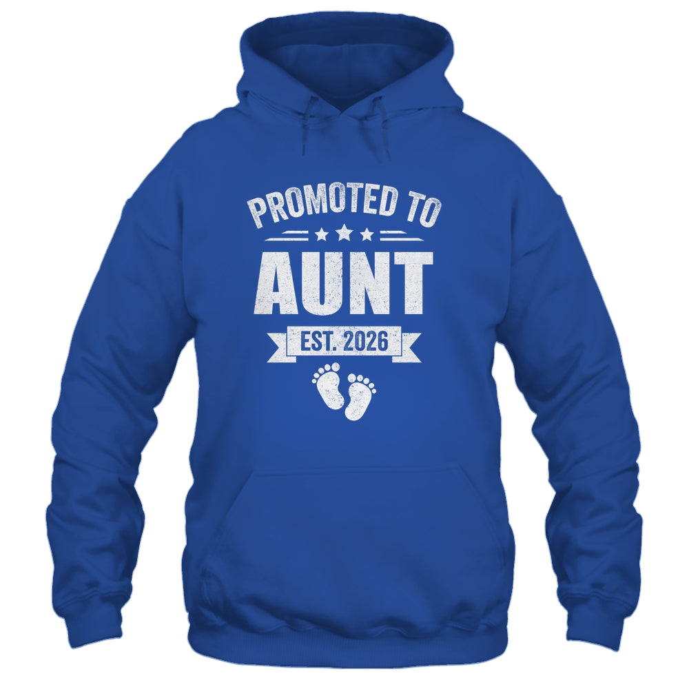 Promoted To Aunt Est 2026 Mothers Day First Time New Aunt Shirt & Hoodie | siriusteestore