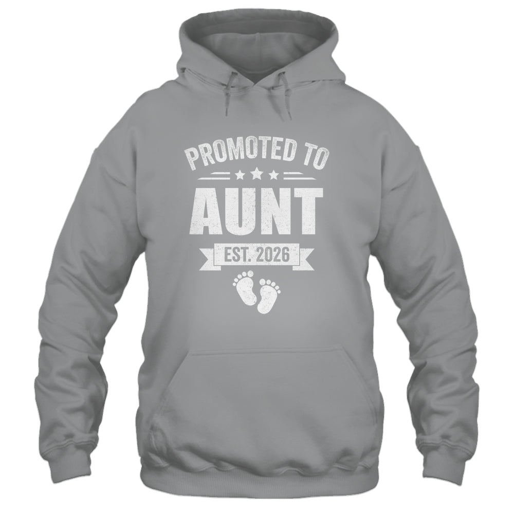 Promoted To Aunt Est 2026 Mothers Day First Time New Aunt Shirt & Hoodie | siriusteestore