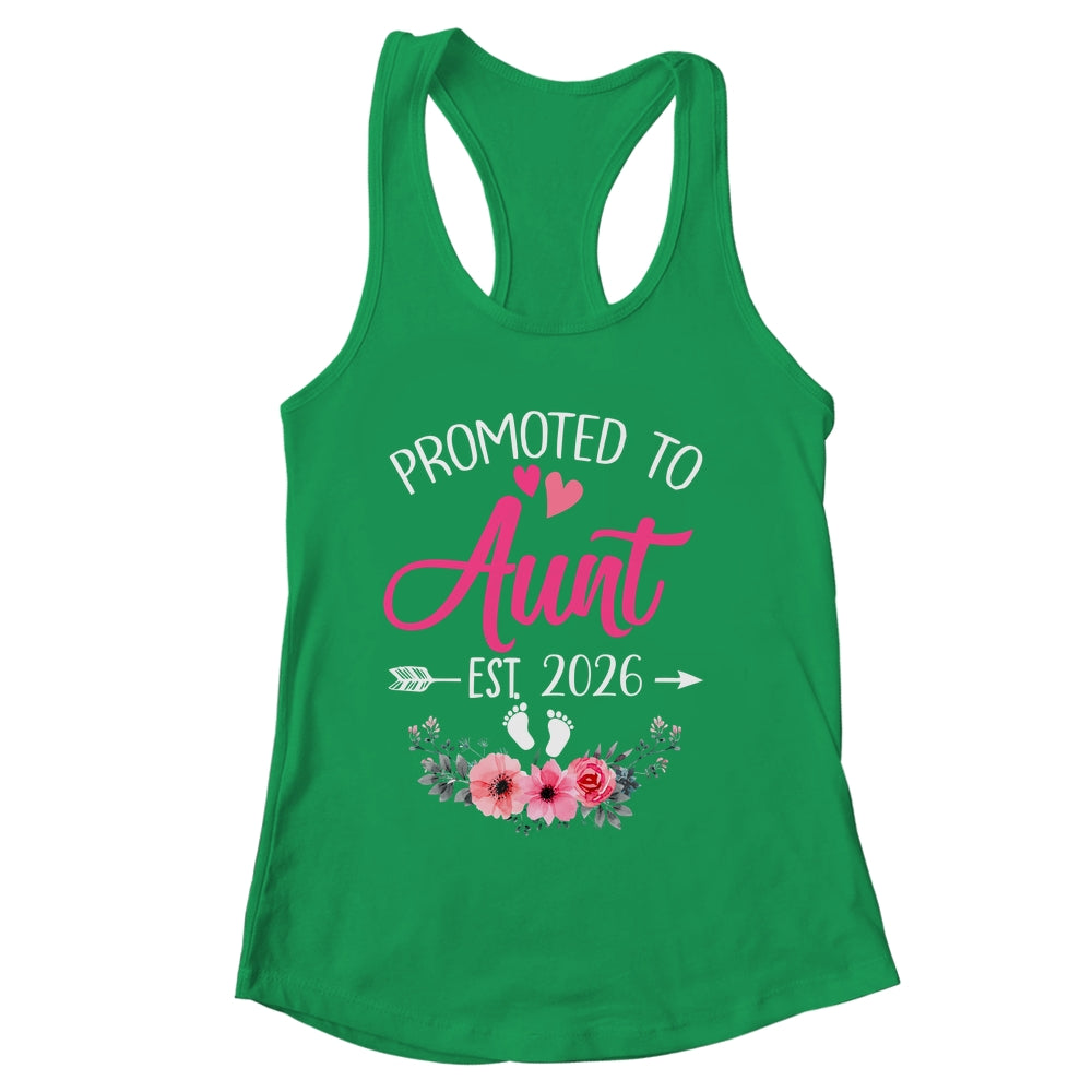 Promoted To Aunt Est 2026 Mothers Day First Time Shirt & Tank Top | siriusteestore