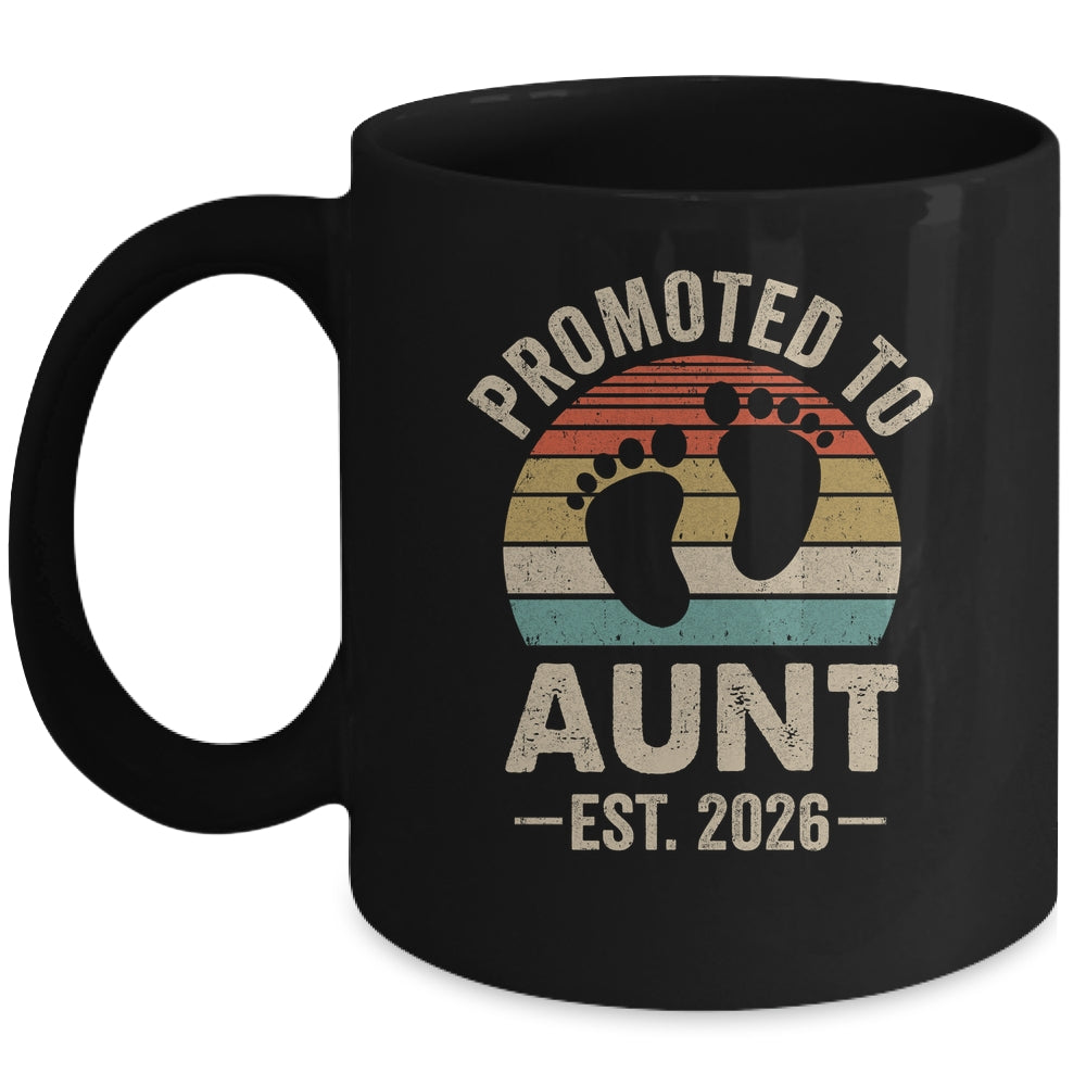 Promoted To Aunt Est 2026 Mothers Day Vintage Mug | siriusteestore