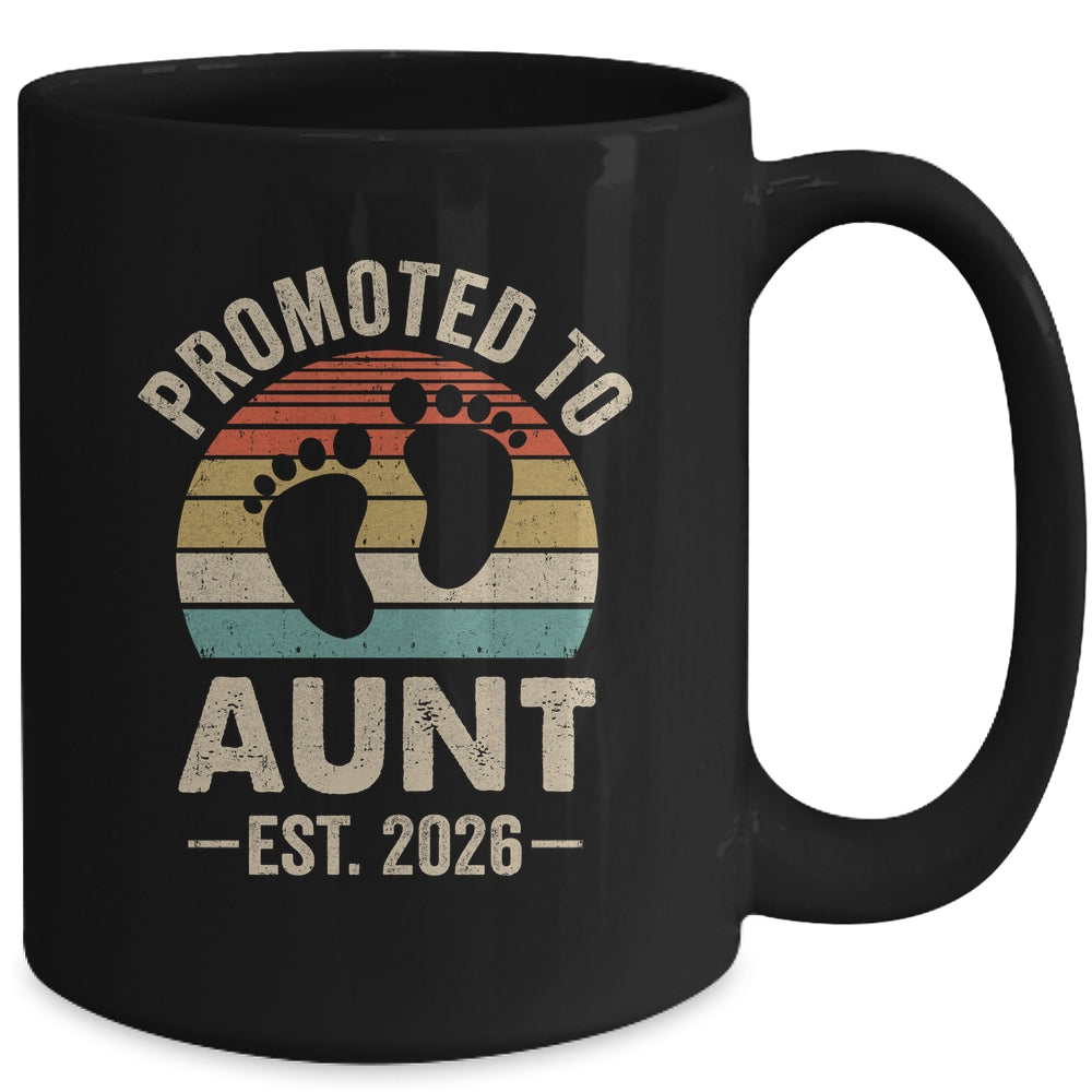 Promoted To Aunt Est 2026 Mothers Day Vintage Mug | siriusteestore
