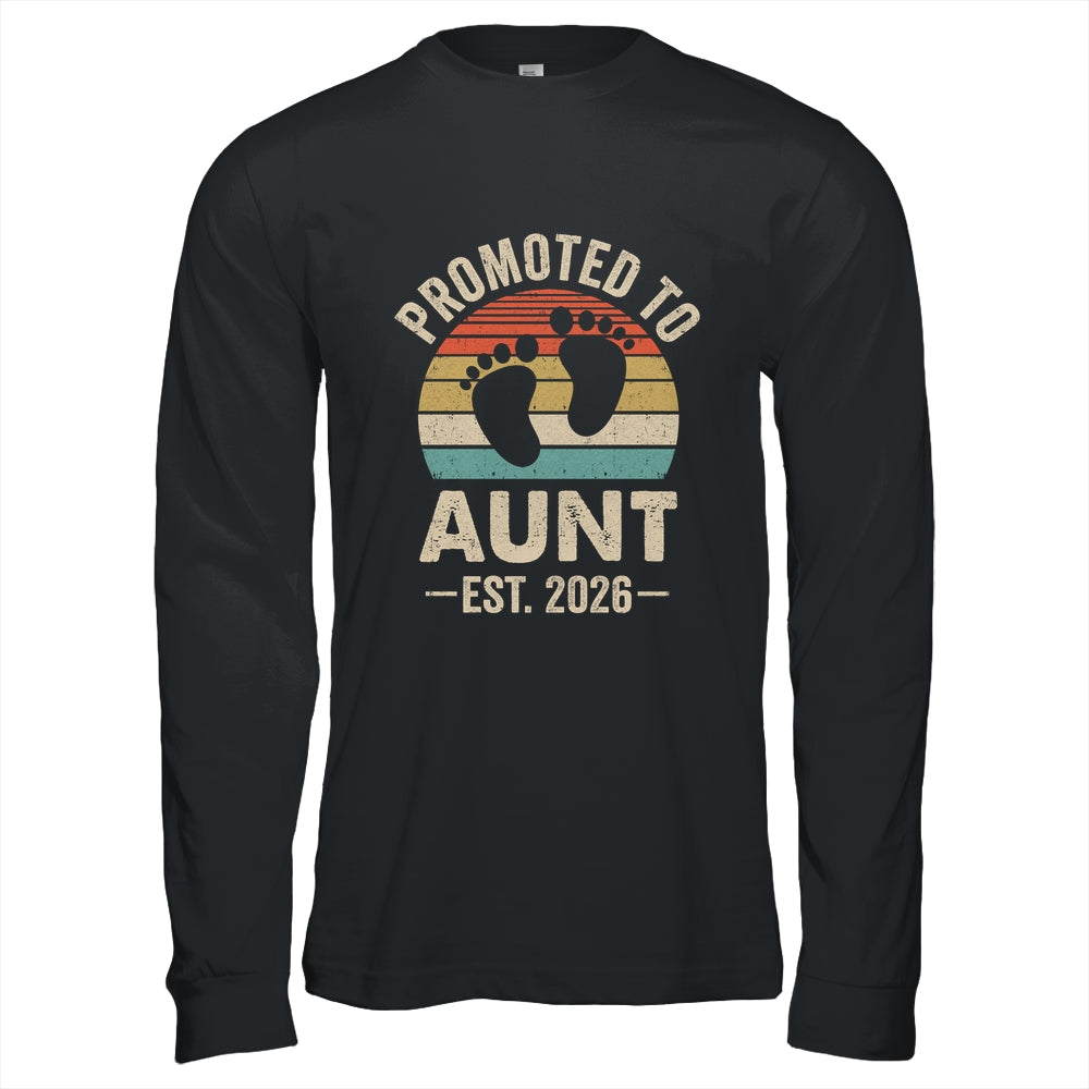 Promoted To Aunt Est 2026 Mothers Day Vintage Shirt & Hoodie | siriusteestore