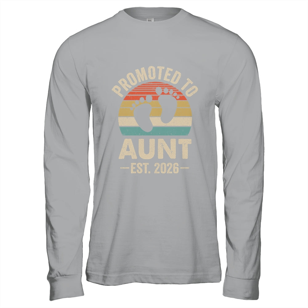 Promoted To Aunt Est 2026 Mothers Day Vintage Shirt & Hoodie | siriusteestore
