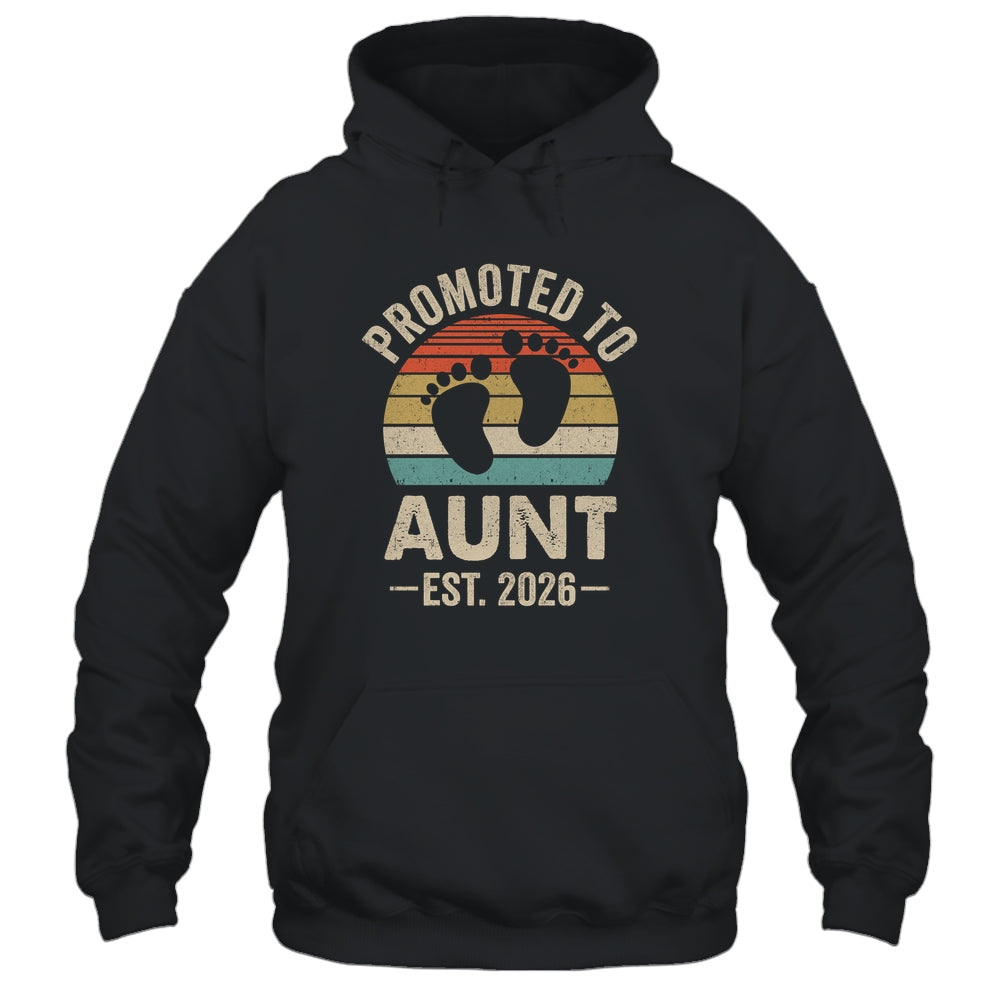 Promoted To Aunt Est 2026 Mothers Day Vintage Shirt & Hoodie | siriusteestore
