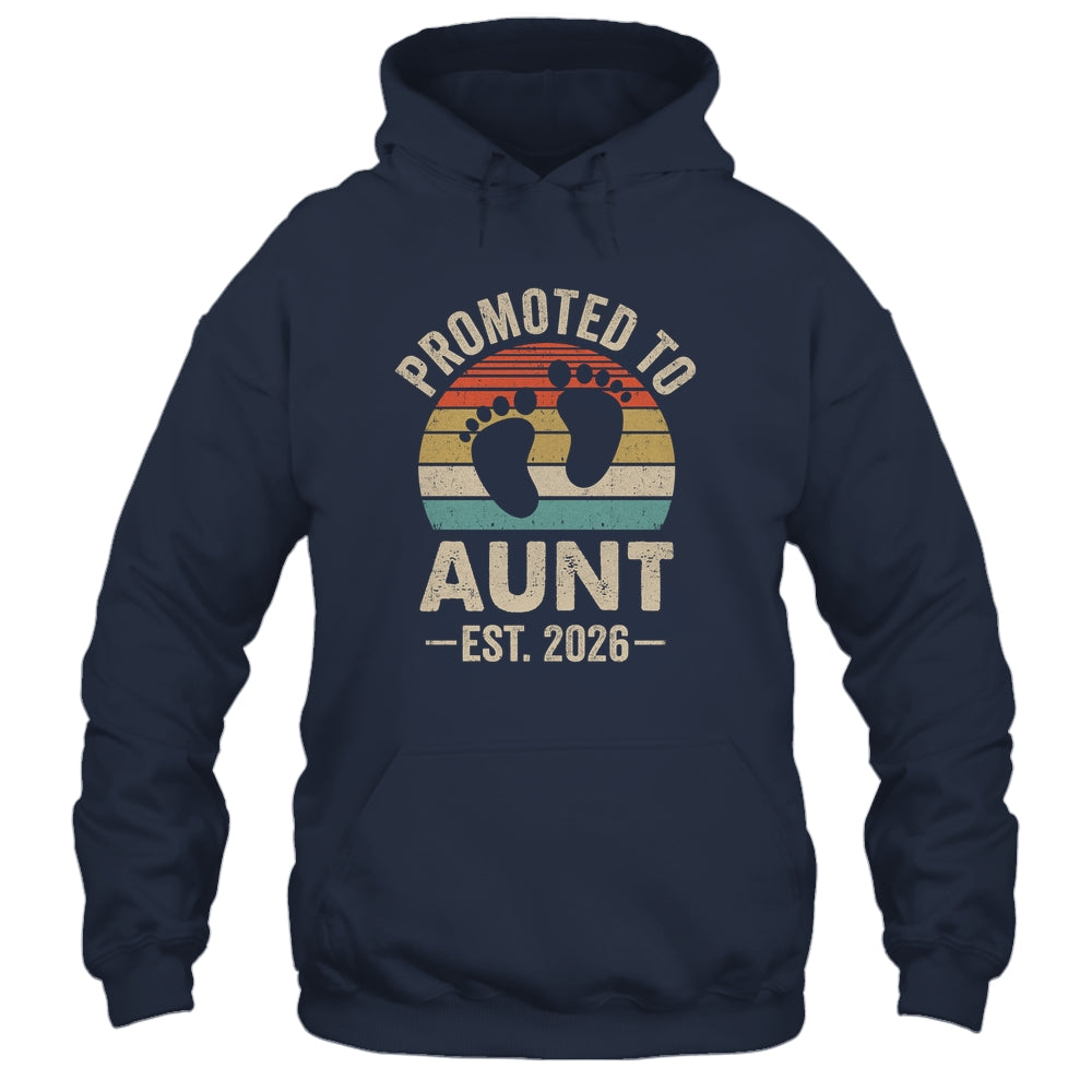 Promoted To Aunt Est 2026 Mothers Day Vintage Shirt & Hoodie | siriusteestore