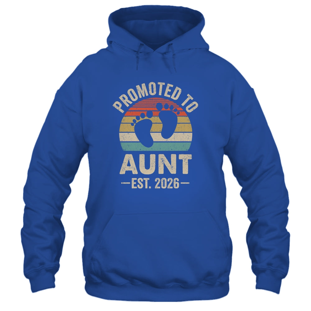 Promoted To Aunt Est 2026 Mothers Day Vintage Shirt & Hoodie | siriusteestore