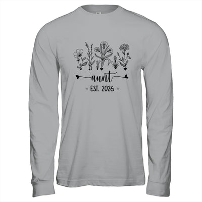 Promoted To Aunt Est 2026 Pregnancy Announcement Flower Shirt & Hoodie | siriusteestore