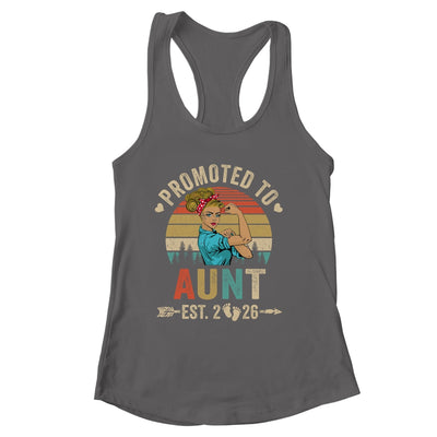 Promoted To Aunt Est 2026 Retro First Time Aunt Shirt & Tank Top | siriusteestore
