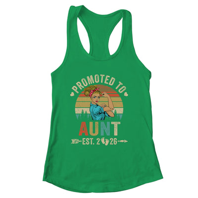 Promoted To Aunt Est 2026 Retro First Time Aunt Shirt & Tank Top | siriusteestore