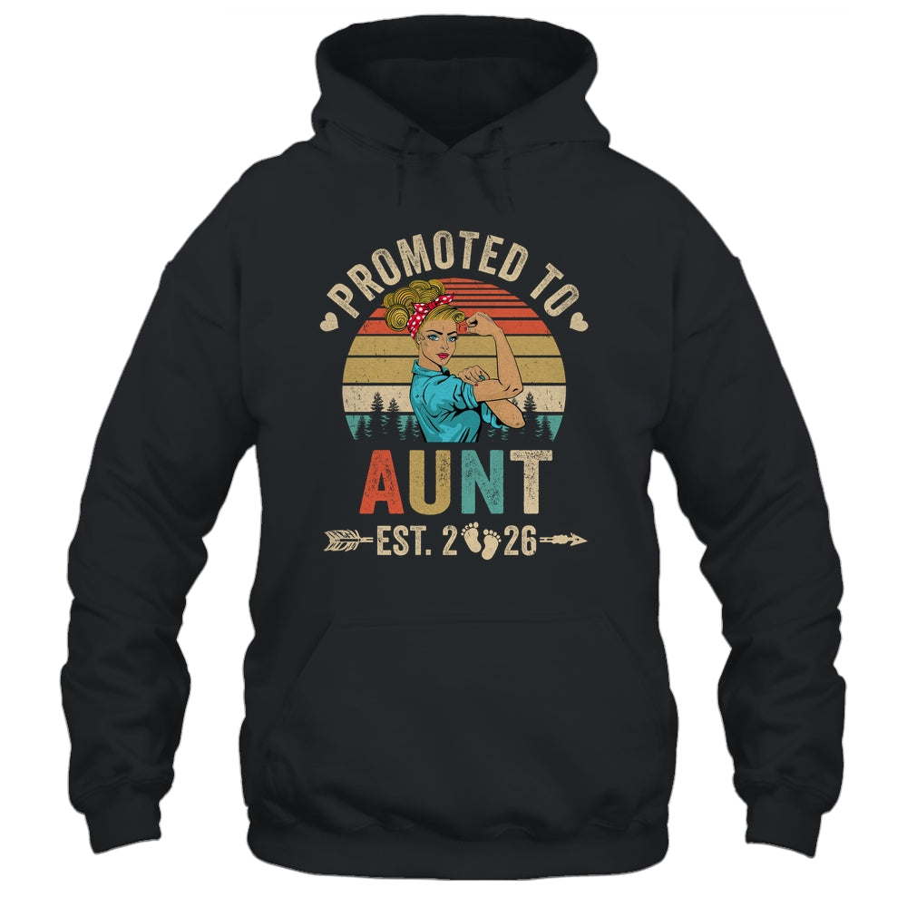 Promoted To Aunt Est 2026 Retro First Time Aunt Shirt & Tank Top | siriusteestore