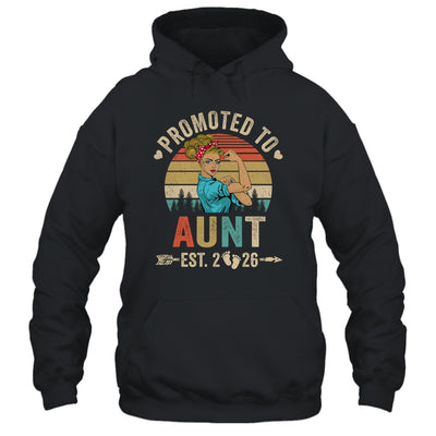 Promoted To Aunt Est 2026 Retro First Time Aunt Shirt & Tank Top | siriusteestore