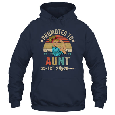 Promoted To Aunt Est 2026 Retro First Time Aunt Shirt & Tank Top | siriusteestore